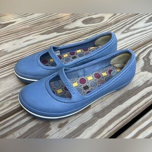 Crocs Womens blue Alice Work Slip On Comfort Mary Jane Flats Size 7